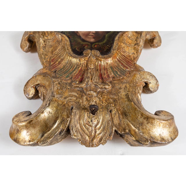 Wood Whimsical, Polychrome Wall Plaques, circa 1805 - A Pair For Sale - Image 7 of 9