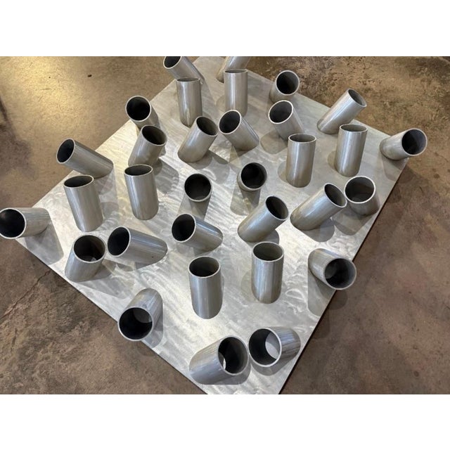 "Swarm"— Abstract Aluminum Sculpture, Herbert Simon Estate, 1985 For Sale - Image 11 of 11