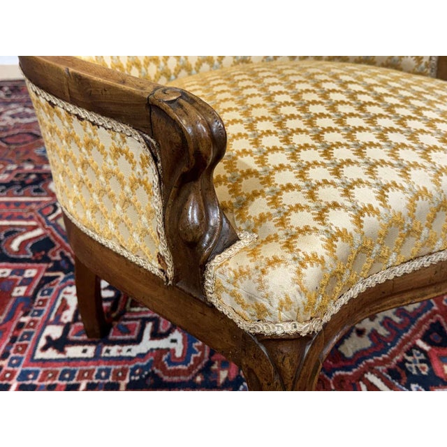 Wood 19th Century Napoleon III Walnut Armchair For Sale - Image 7 of 15