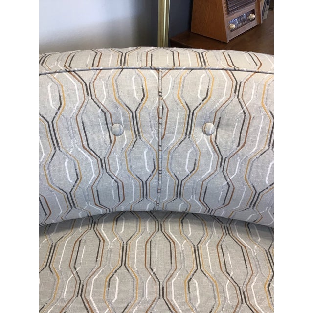 Mid-Century Modern Newly Upholstered Curved 2-Part Sofa For Sale - Image 10 of 12