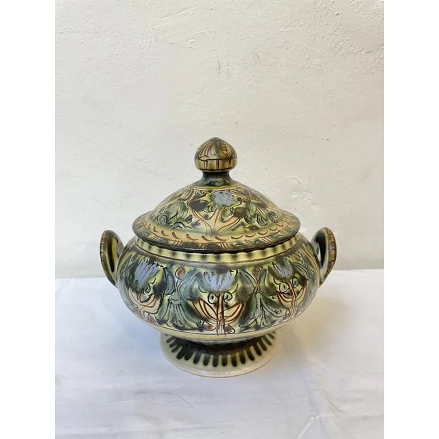 Hand-Painted Ceramic with Lid from Keraluc Quimper, France, 1950s For Sale - Image 9 of 9