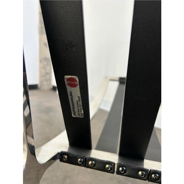 Authentic and Labeled Mies Van Der Rohe Barcelona Chairs With Ottomans for Knoll, 1960s - 2 Sets For Sale - Image 9 of 12