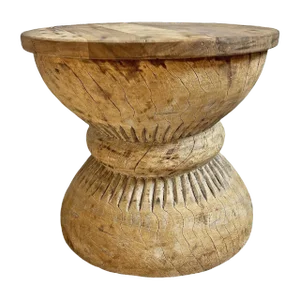 Ukhali Vintage Bleached Stool / Side Table