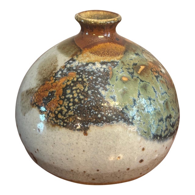 Mid Century Modern Studio Ceramic Weed Pot For Sale