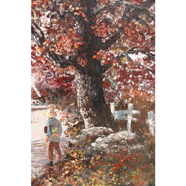 Mid 20th Century Original Vintage Oil Painting by Robert Lebrón For Sale - Image 5 of 12