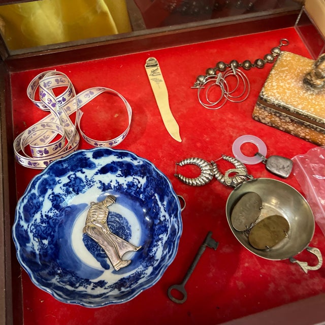 Blue Antique Japanese Meiji Period Blue Bowl For Sale - Image 8 of 8