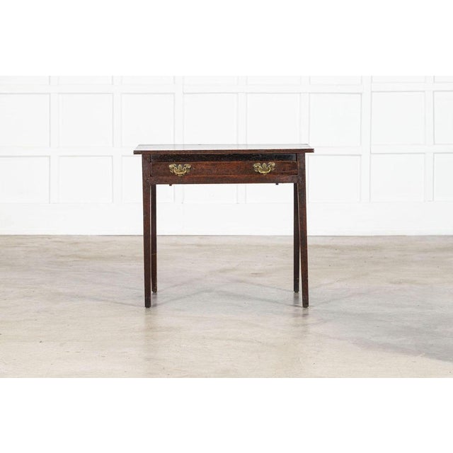 Georgian English Oak Side Table, 1790 For Sale - Image 3 of 13