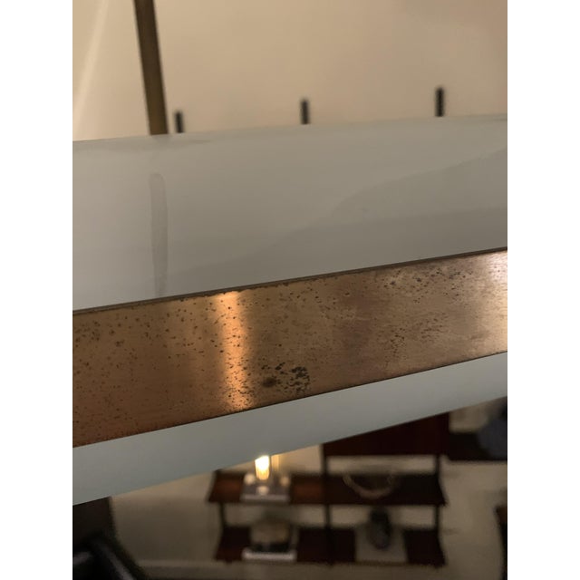 Vintage Italian Pendant in Glass and Brass by Pietro Chiesa for Fontana Arte, 1940s For Sale - Image 9 of 14