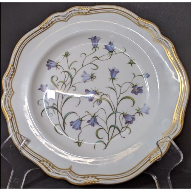 English 1990s Spode's "Campanula" Dinner & Salad Plates & Desert Bowls- 12 Pieces For Sale - Image 3 of 5