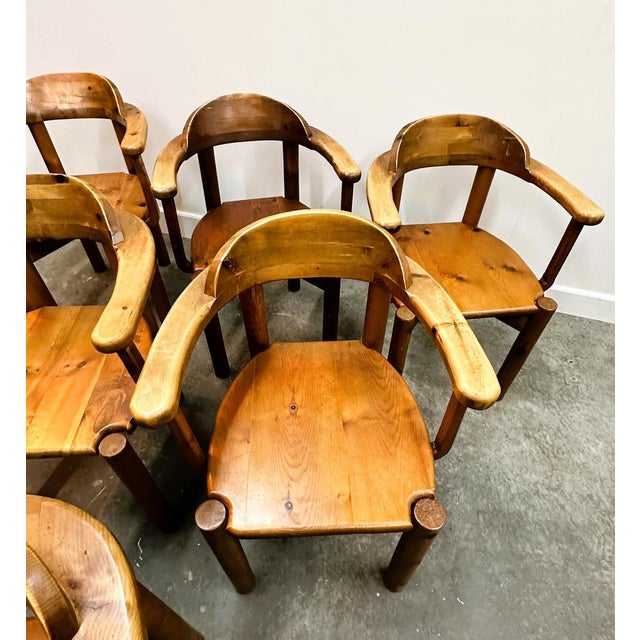 Vintage Pine Armchairs by Rudolf Steiner, Set of 6 For Sale - Image 12 of 14