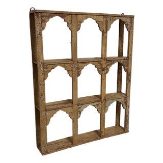 Reclaimed Wooden Topi Arch Wall Fixed Shelves, 20th Century For Sale
