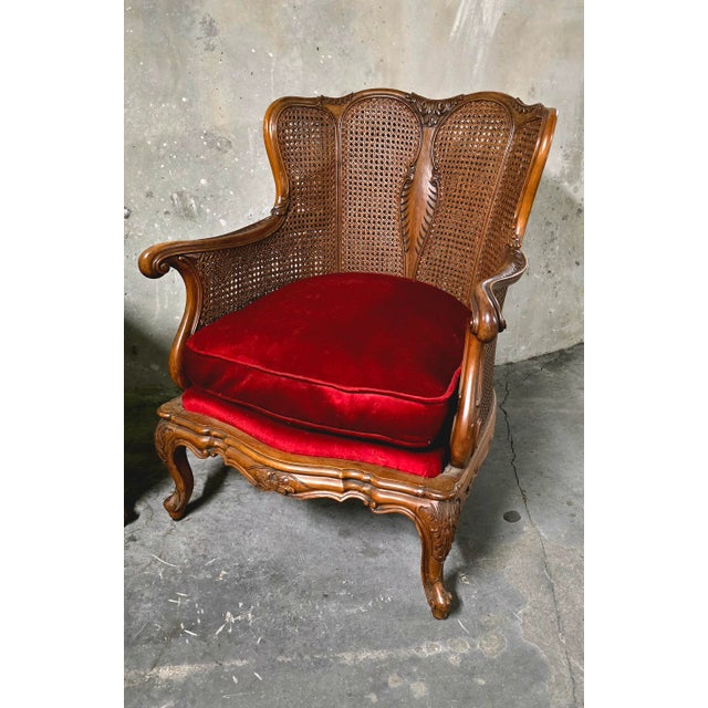 Louis XV Style Armchairs in Wood and Rattan, 1890s, Set of 2 For Sale - Image 10 of 16
