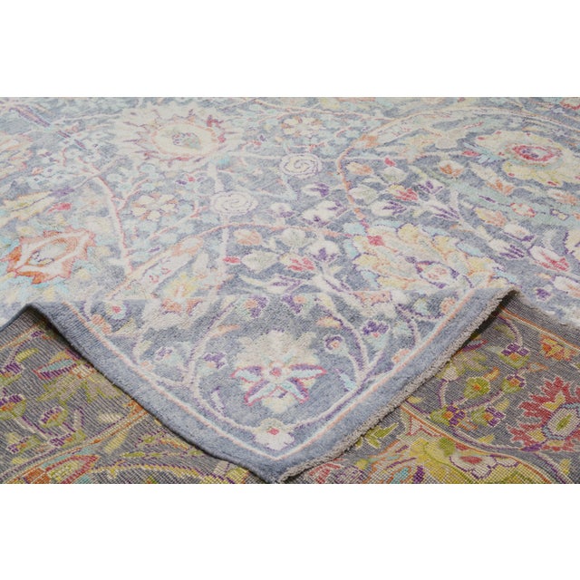 Pakistani Oushak Hand Knotted Wool Rug, 9'9"x13'7" For Sale In New York - Image 6 of 6