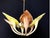 1980s Mid 20th Century Italian Murano Style Art Glass Leaf Chandelier in Amber and Brown – 6 Light For Sale - Image 5 of 9