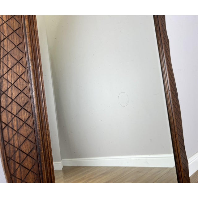 Antique French Louis Oak Wall Mirror and Console Table, Set of 2 For Sale - Image 14 of 18