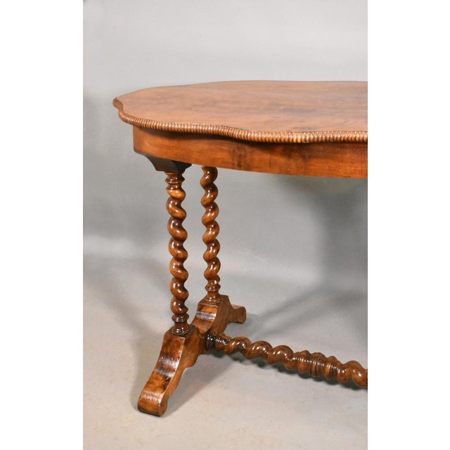 Antique French Gueridon Table in Walnut, 1890s For Sale - Image 9 of 17