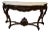 1880s Antique French Louis XV Hand Carved Walnut & Marble Top Console Sofa Table For Sale