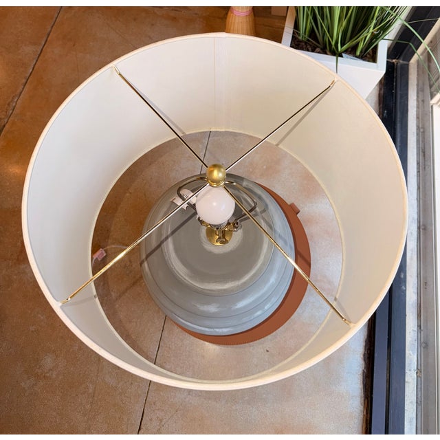 Contemporary Regina Andrews Gray Ceramic Table Lamp For Sale - Image 3 of 3