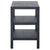 Wood Apis Raffia 2 Shelf Accent Table in Navy For Sale - Image 7 of 8