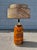 Mid-Century Modern Brutalist Fat Lava Lamp + Two-Tiered Striped Shade | C. 1970s For Sale - Image 3 of 12