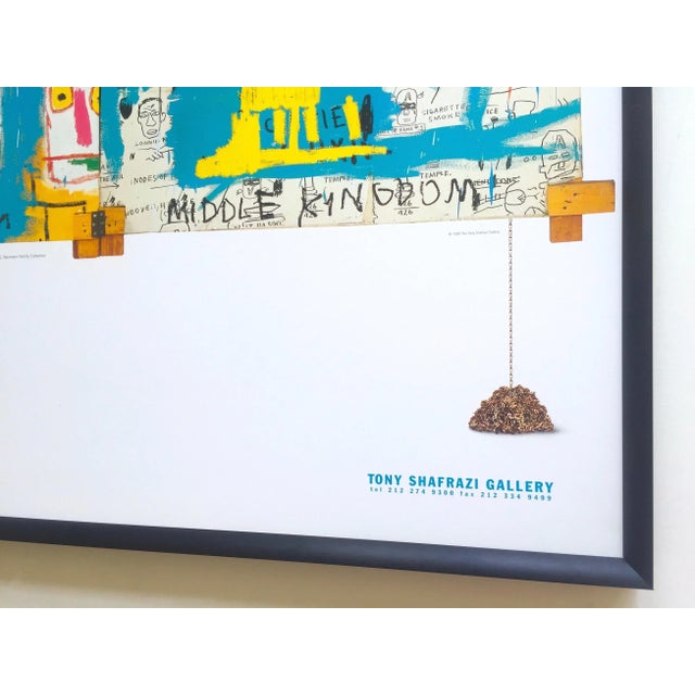 Jean Michel Basquiat Estate 1999 Collector's Lithograph Print Large Framed Tony Shafrazi Gallery Poster " Mitchell Crew " 1983 For Sale - Image 12 of 13