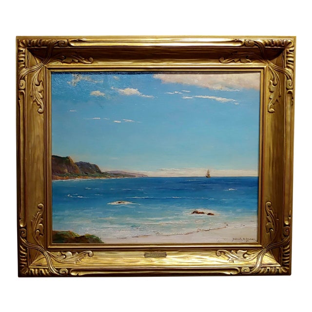 1920s California Turquoise Beach by Dedrick Stuber For Sale