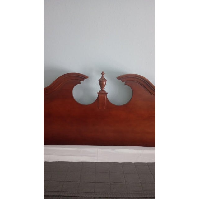 Vintage Keller Solid Charry Queen Headboard, Footboard and Rails For Sale - Image 12 of 13