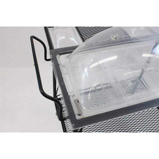 Mid Century Modern Metal and Lucite Patio Bar Cart For Sale In Boston - Image 6 of 13