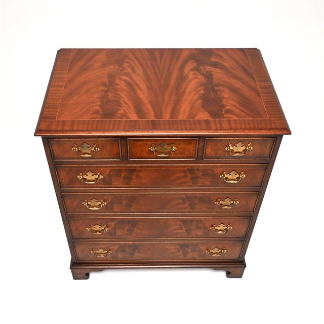 1950s Antique Georgian Chest of Drawers, 1950 For Sale - Image 5 of 10