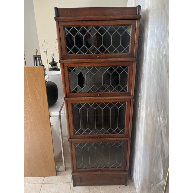 Antique English Barrister Bookcase For Sale - Image 6 of 7