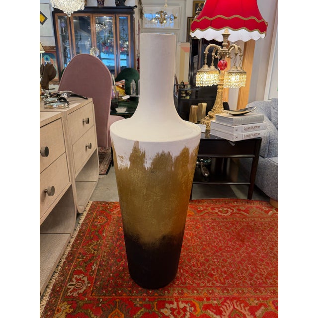 Tall Plaster and Sculpting Material Vessel/ Urn For Sale - Image 10 of 10