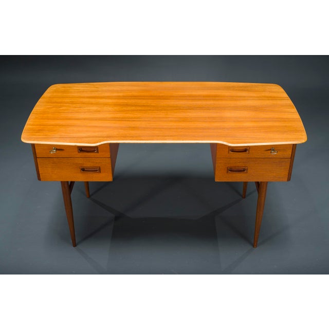 Mid-Century Teak Desk attributed to Musterring, 1960s For Sale - Image 13 of 16