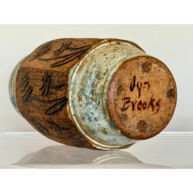 Ceramic 1970’s California Studio Pottery Vessel by Jyn Brooks For Sale - Image 7 of 8