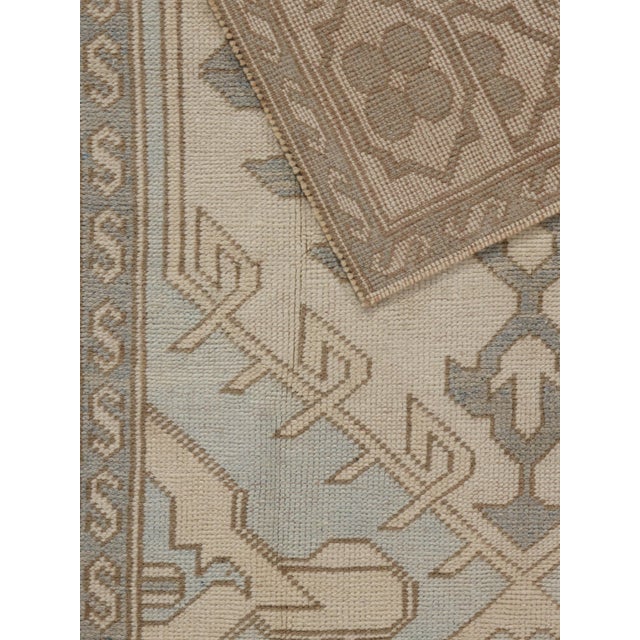 Turkish Vintage Circa 1940 Turkish Oushak Area Rug 4'5 X 7'4 For Sale - Image 3 of 10