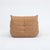Brown Vintage Ligne Roset Togo Chair and Ottoman in Burnt Orange Leather - Restored For Sale - Image 8 of 18