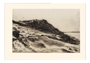 1959 After Jean-François Millet "Seaside at Greville", Large Boho Chic First Edition Lithograph