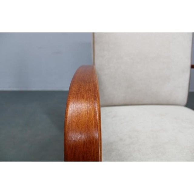 Art Deco Armchair from Jindřich Halabala, Czechoslovakia, 1940s For Sale - Image 4 of 11