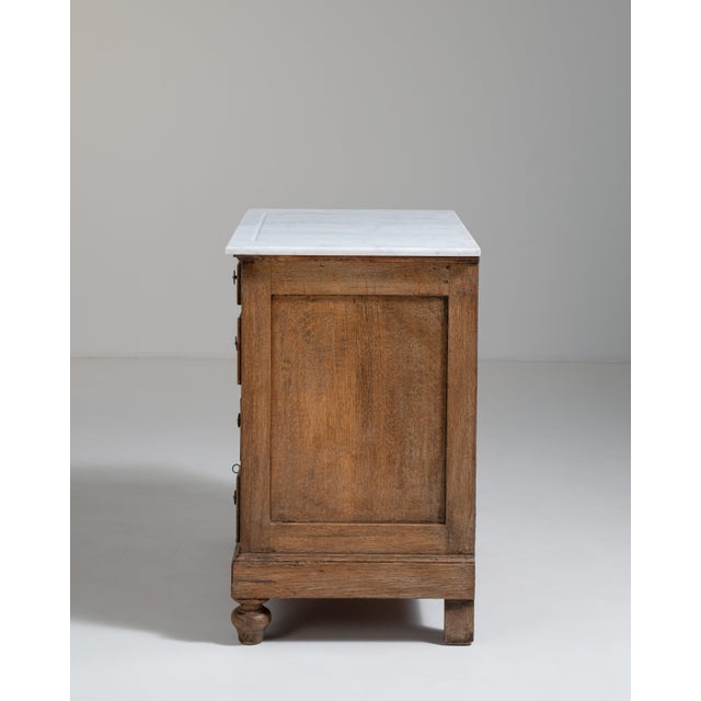 French Marble-Top Chest of Drawers, Antique, France, Circa 1900 For Sale - Image 11 of 14