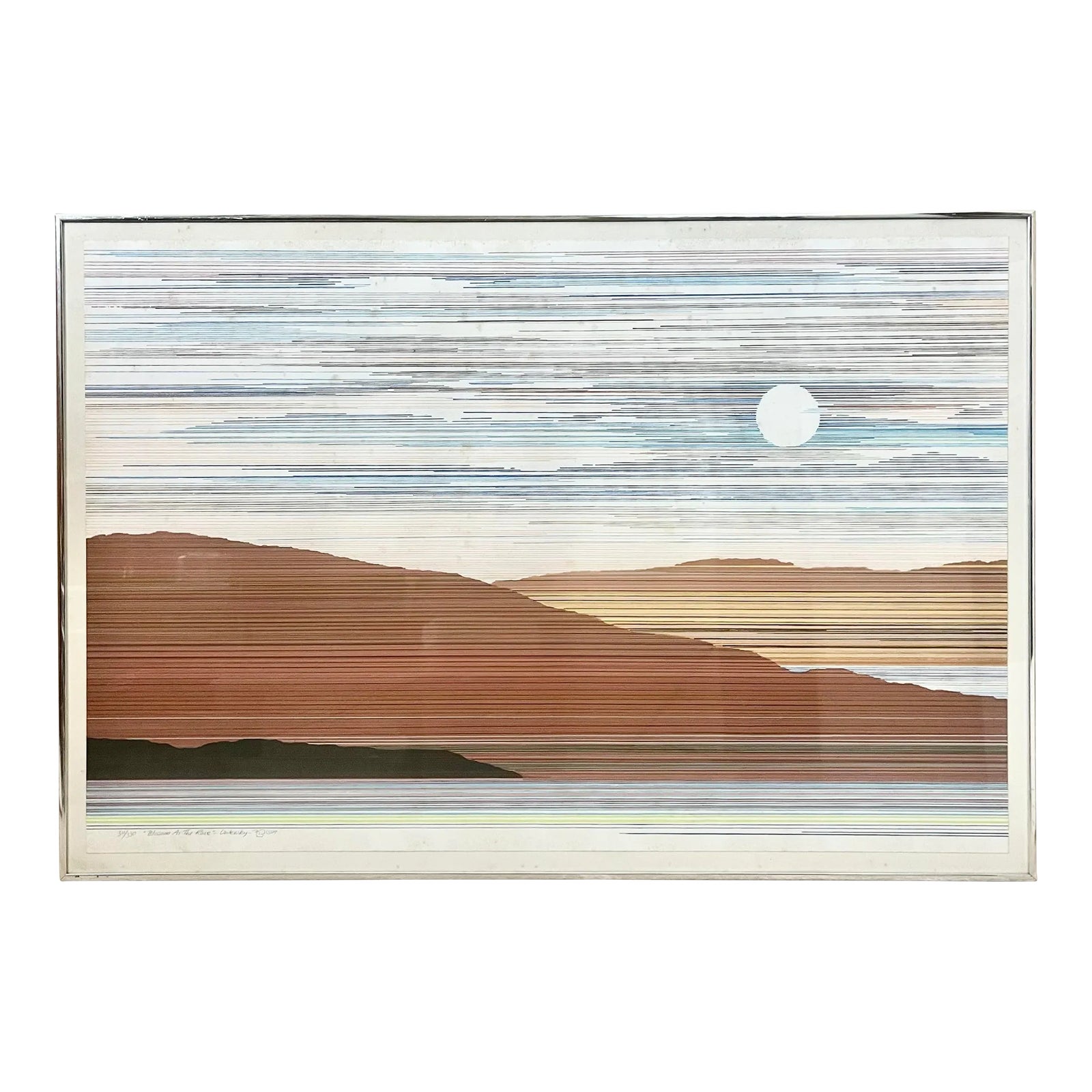 Abstract Landscape Wall Art | Linear Landscape Serigraph by Marcus ...