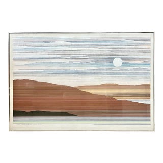 Abstract Landscape Wall Art | Linear Landscape Serigraph by Marcus Usilvesky For Sale