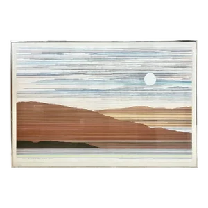 Abstract Landscape Wall Art | Linear Landscape Serigraph by Marcus Usilvesky