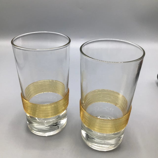 Federal Highball Glasses and Caddy-Set of 9 For Sale - Image 9 of 13