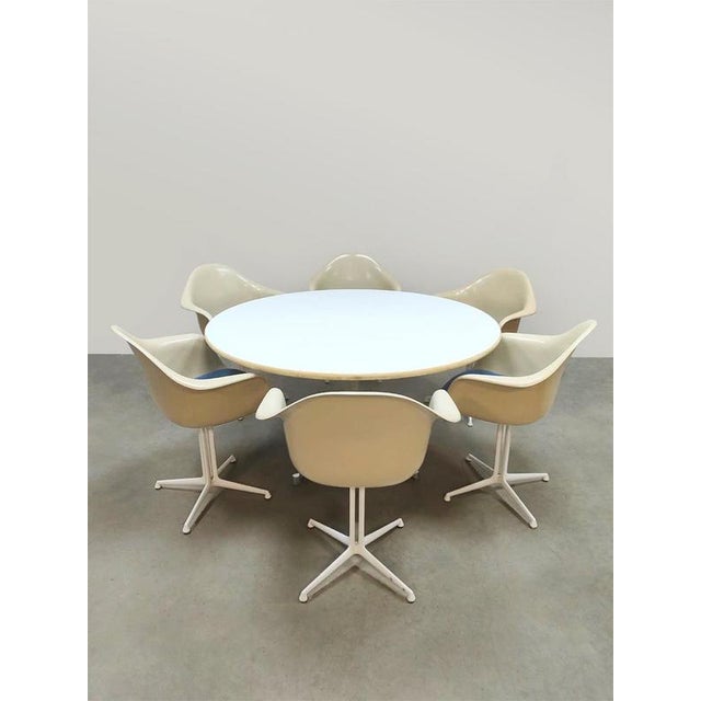 Vintage Fiberglass La Fonda Dining Chairs by Charles & Ray Eames for Herman Miller, 1960s, Set of 7 For Sale - Image 6 of 10