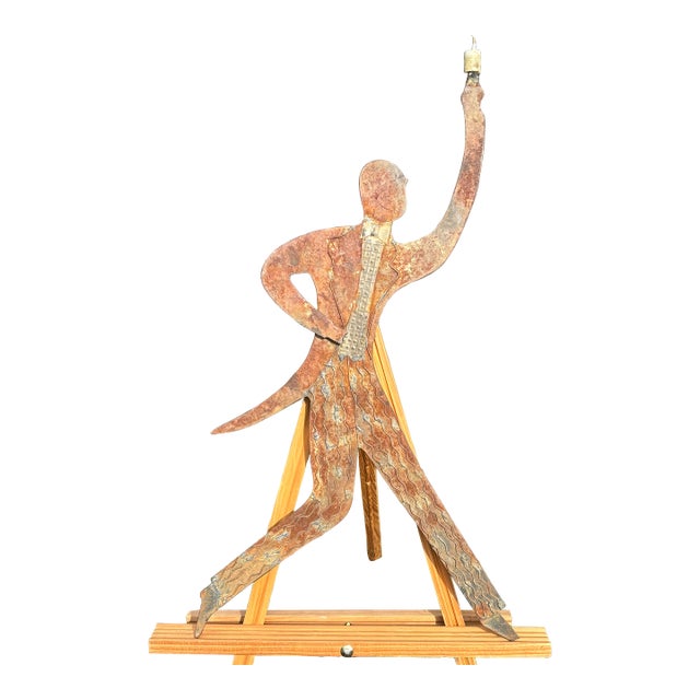 20th Century Artisan Steel Figure of a Gentleman For Sale