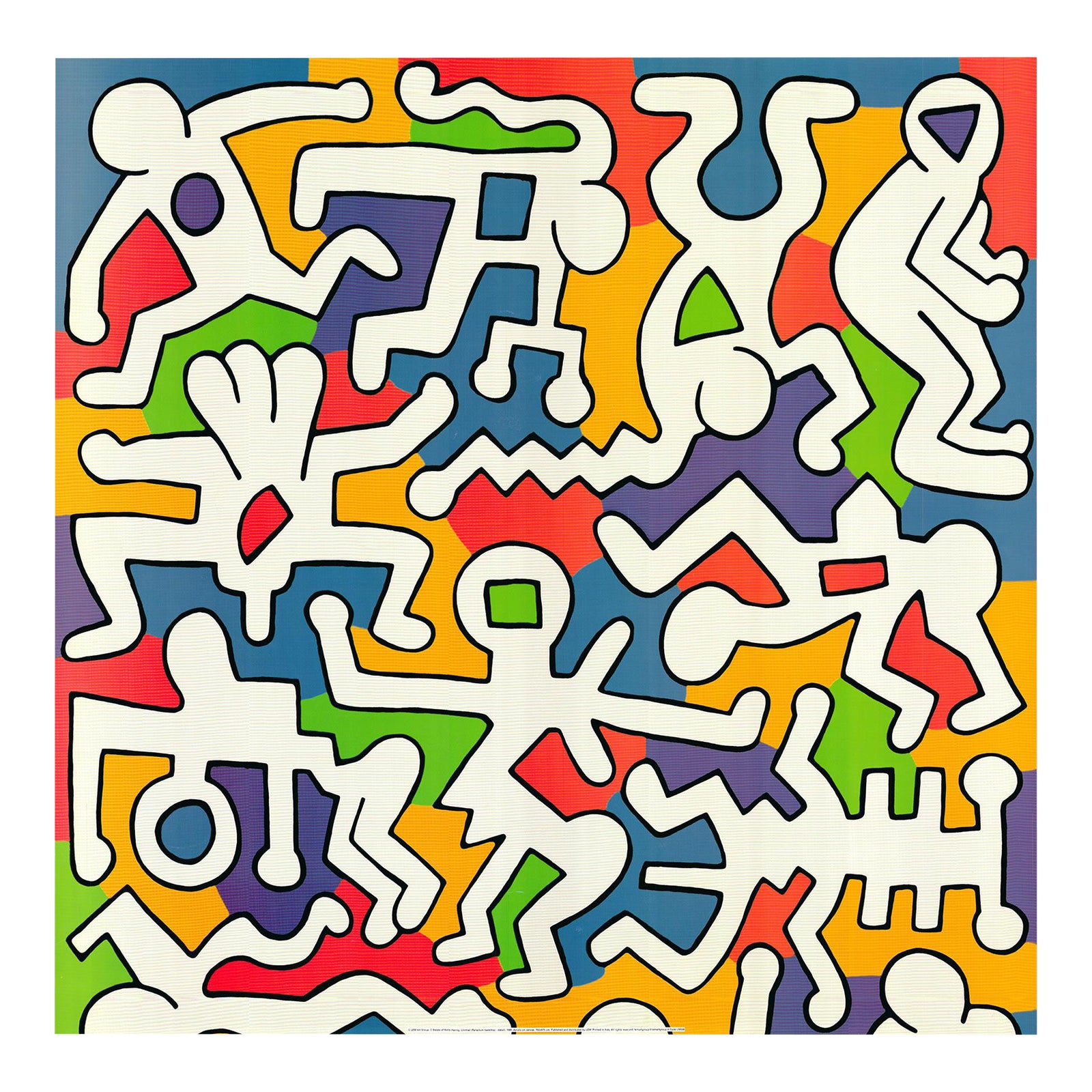 1990s After Keith Haring - Untitled (Palladium Backdrop Detail