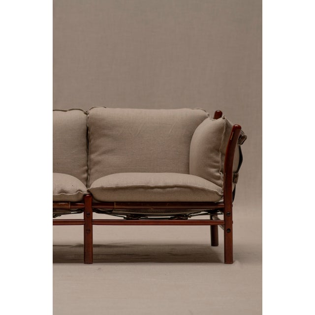 Wood Ilona Safari Three-Seater Sofa by Arne Norell for Aneby Möbler, 1960s For Sale - Image 7 of 18