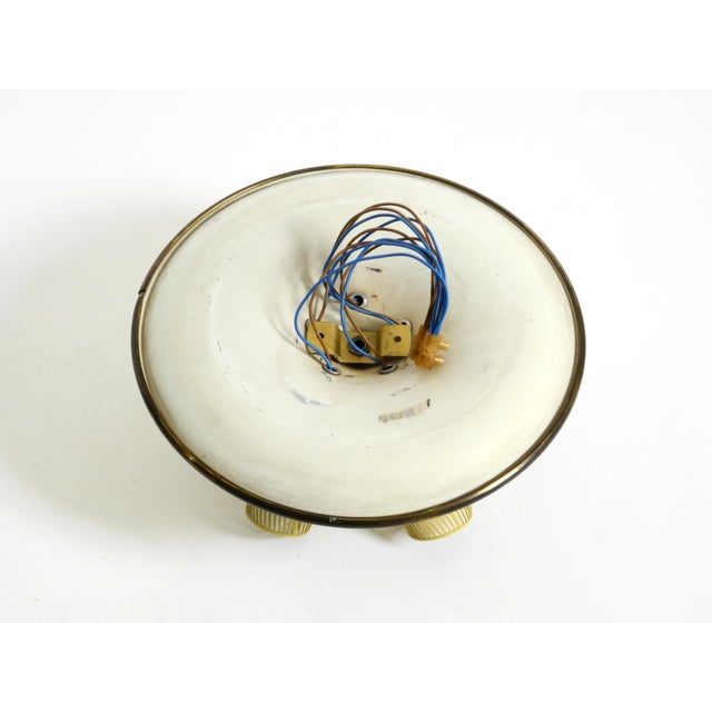 Mid-Century Modern Metal Bag Ceiling Lamp with Round White Reflector, 1950s For Sale - Image 17 of 18