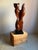 Mid Century Abstract Figural Wood Sculpture on Stand For Sale - Image 4 of 12