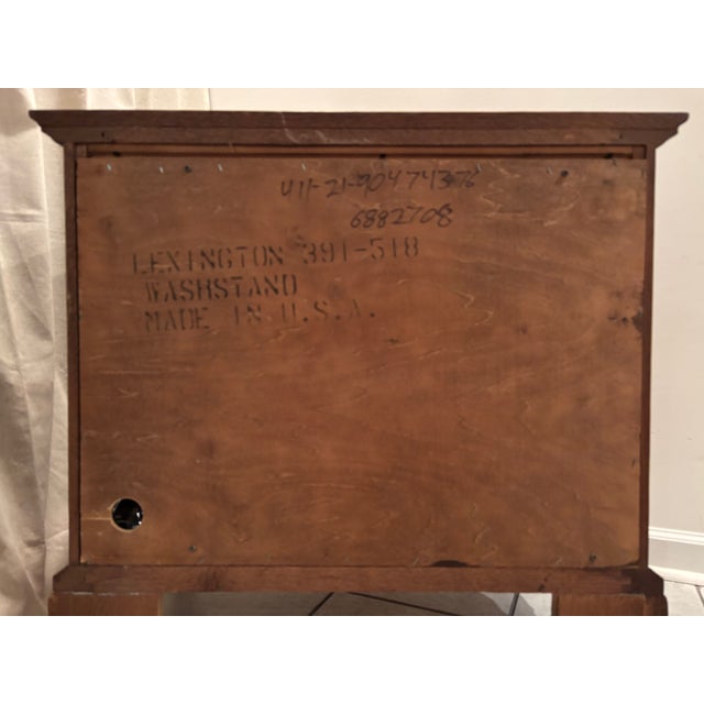 Victorian 1990s Lexington Victorian Sampler Washstand With Mirror For Sale - Image 3 of 4