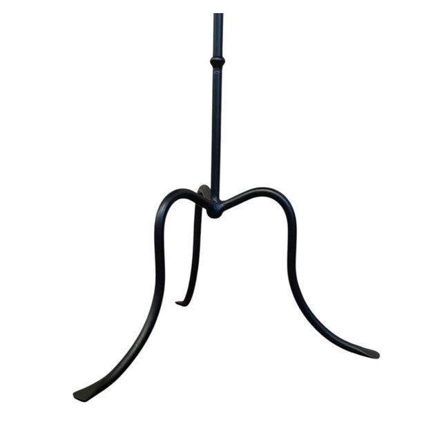 French New French Cast Iron Black Bistro Table With Iron Top For Sale - Image 3 of 8